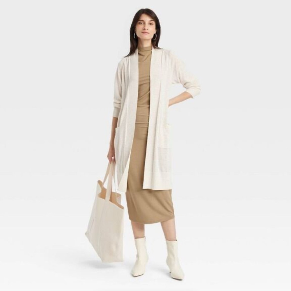 🍦A New Day Duster Cardigan (Target) • New with Tags • Oatmeal / Cream